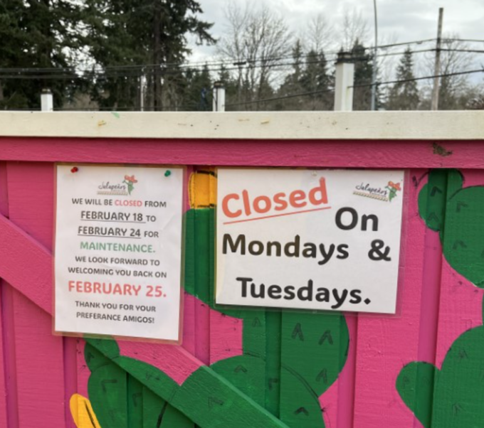 Day #0908 – (Sat., Feb. 21, 2026) – (ChatGPT #0294 – Parksville Day Trip!) (Reboot #0021 – 5/20) (-13.9 lbs.) 2026-02-21 - Mexican Restaurant Closed